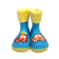 Kids' Rainbow Rain Boots with Cozy Boot Sock