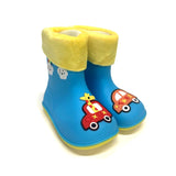 Kids' Rainbow Rain Boots with Cozy Boot Sock