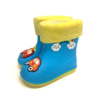 Kids' Rainbow Rain Boots with Cozy Boot Sock