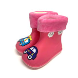 Kids' Rainbow Rain Boots with Cozy Boot Sock