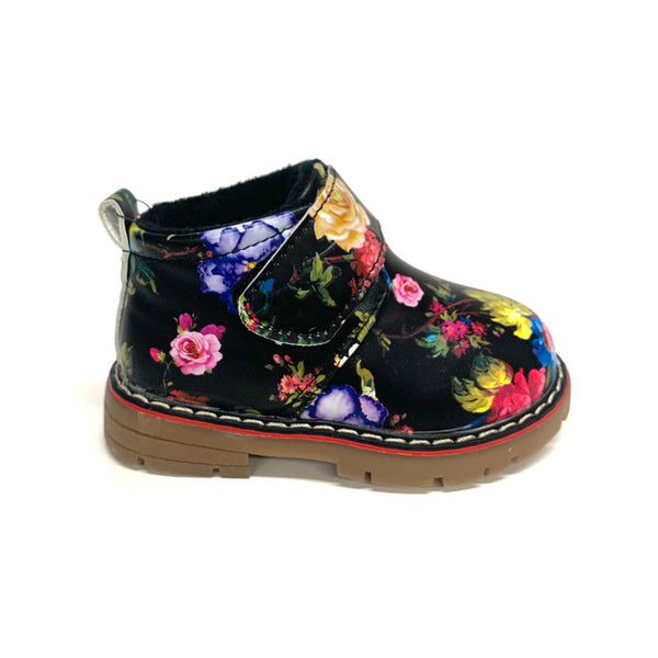 Kid's Multi-Color Flower Print Boots